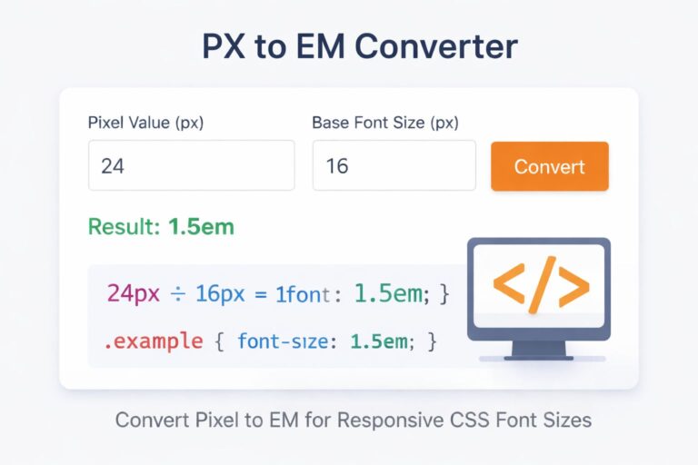 PX to EM Converter – Fast Pixel to EM Calculator