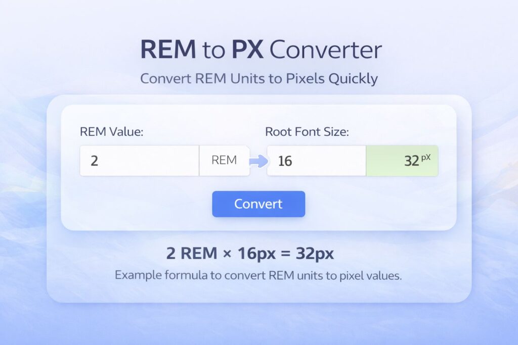 REM to PX Converter – Convert REM to Pixels Instantly