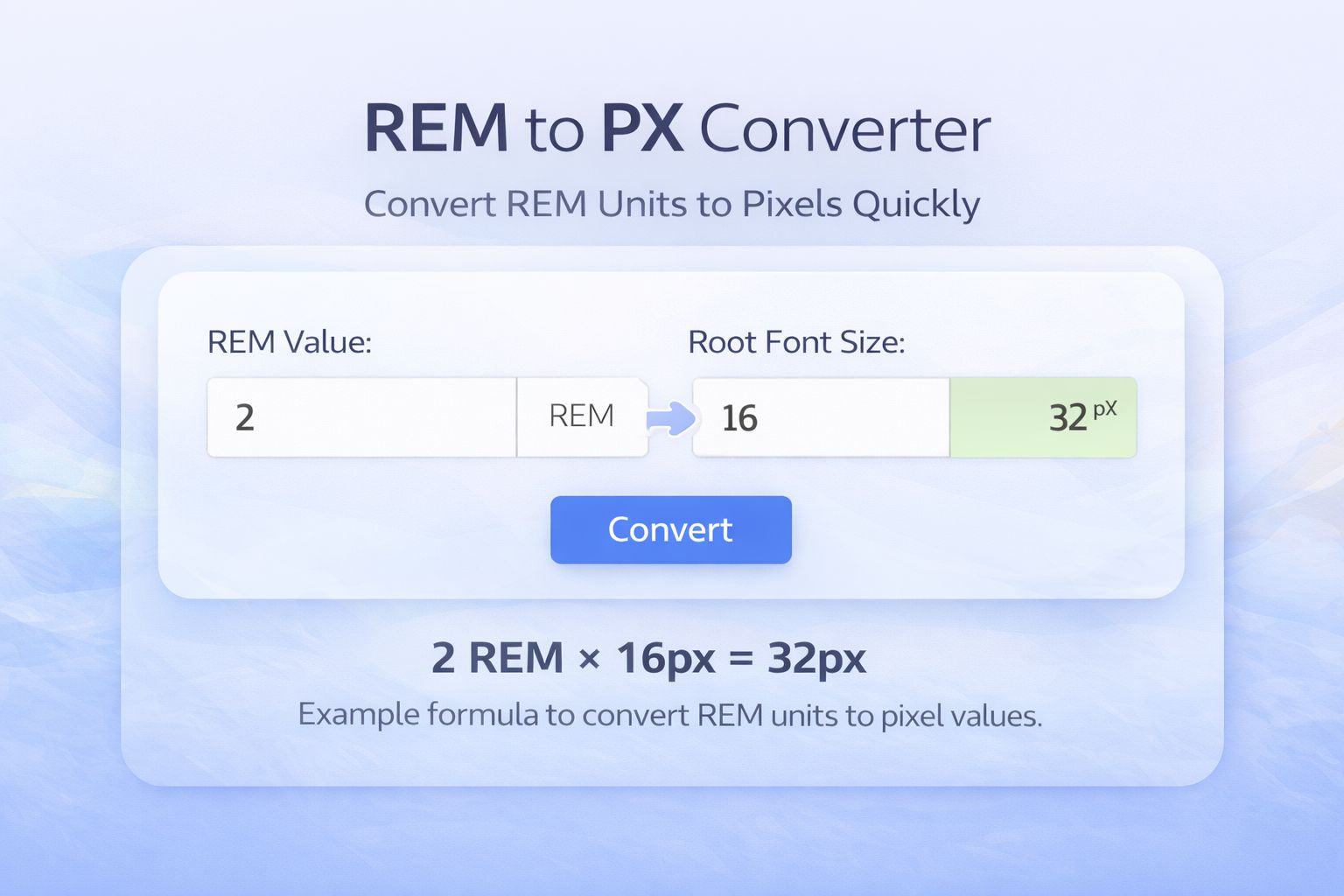 REM to PX Converter – Convert REM to Pixels Instantly